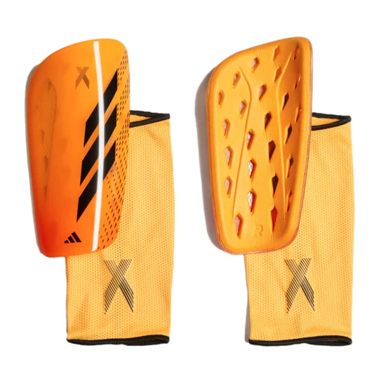 adidas Unisex-Adult X League Shin Guards Solar Gold/Black/Solar Orange Large - Renee Lane Company