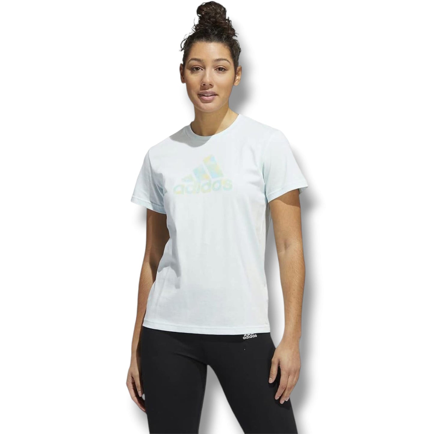 adidas Womens 2TN Graphic Tee Blue 2X - Renee Lane Company