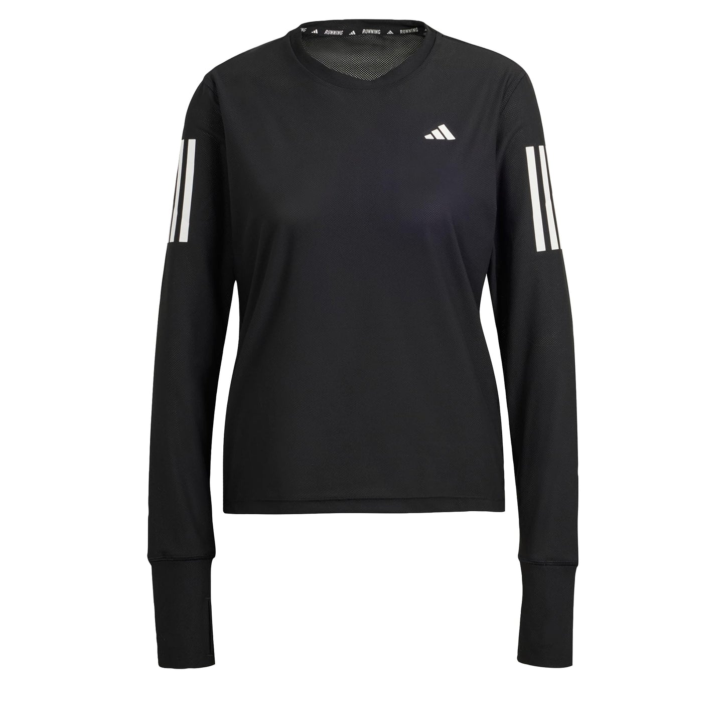 adidas Womens Own The Run Long Sleeve T-Shirt Black - Renee Lane Company