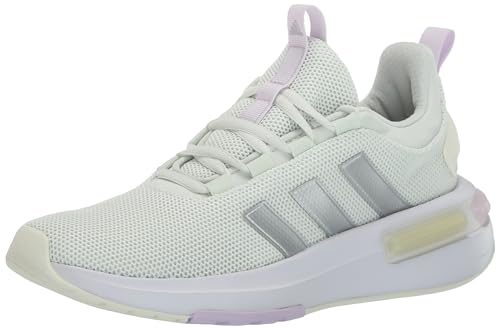 adidas Womens Racer TR23 Sneaker Crystal Jade/Silver Metallic/White 6 - Renee Lane Company