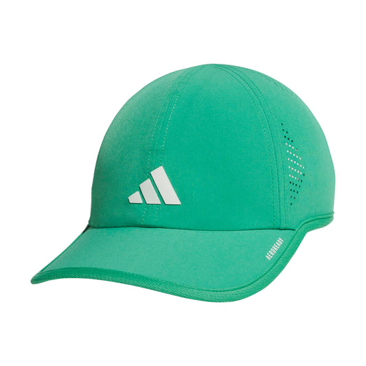 adidas Womens Superlite Hat Relaxed-fit Adjustable Workout Sports Cap Semi Court Green/White/3.0 One Size - Renee Lane Company