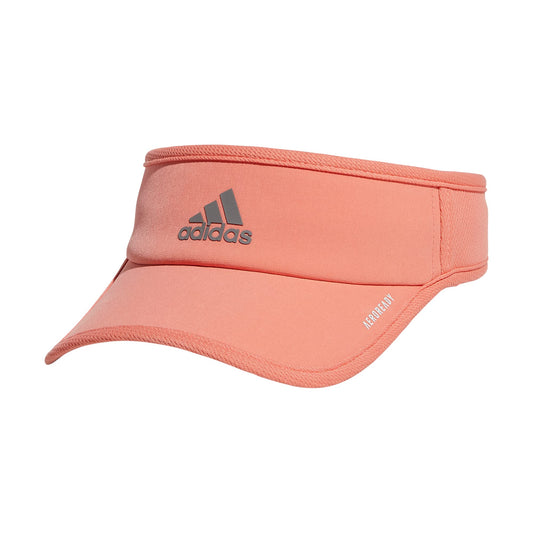 adidas Womens Superlite Visor Discontinued Semi Coral Fusion Pink/Silver Metallic One Size - Renee Lane Company