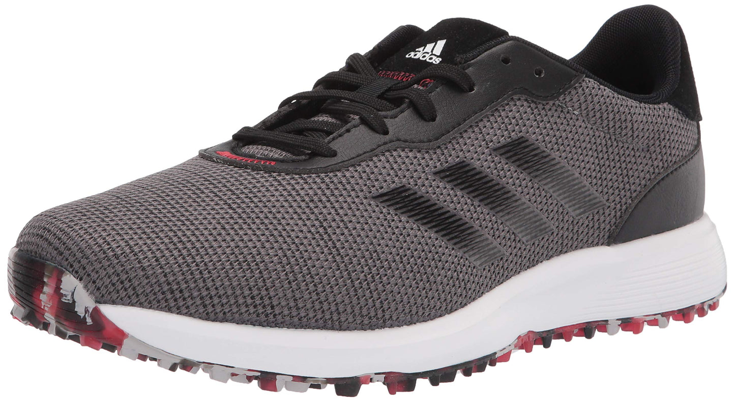 adidas mens Golf Shoe Grey/Black/Scarlet 10 US - Renee Lane Company