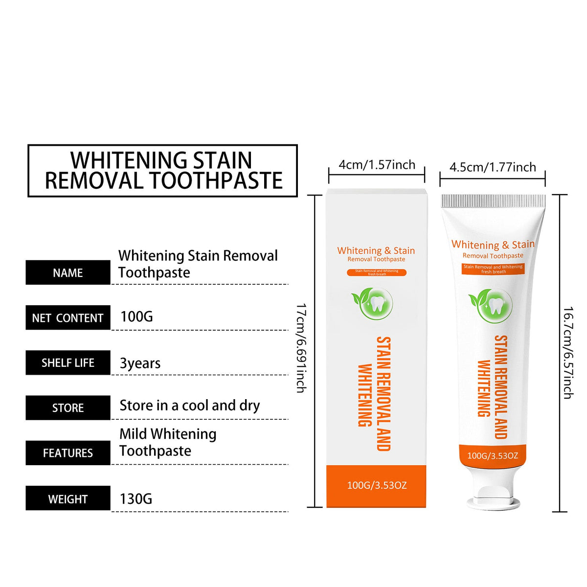 Gentle Whitening Toothpaste 1 00g 1box