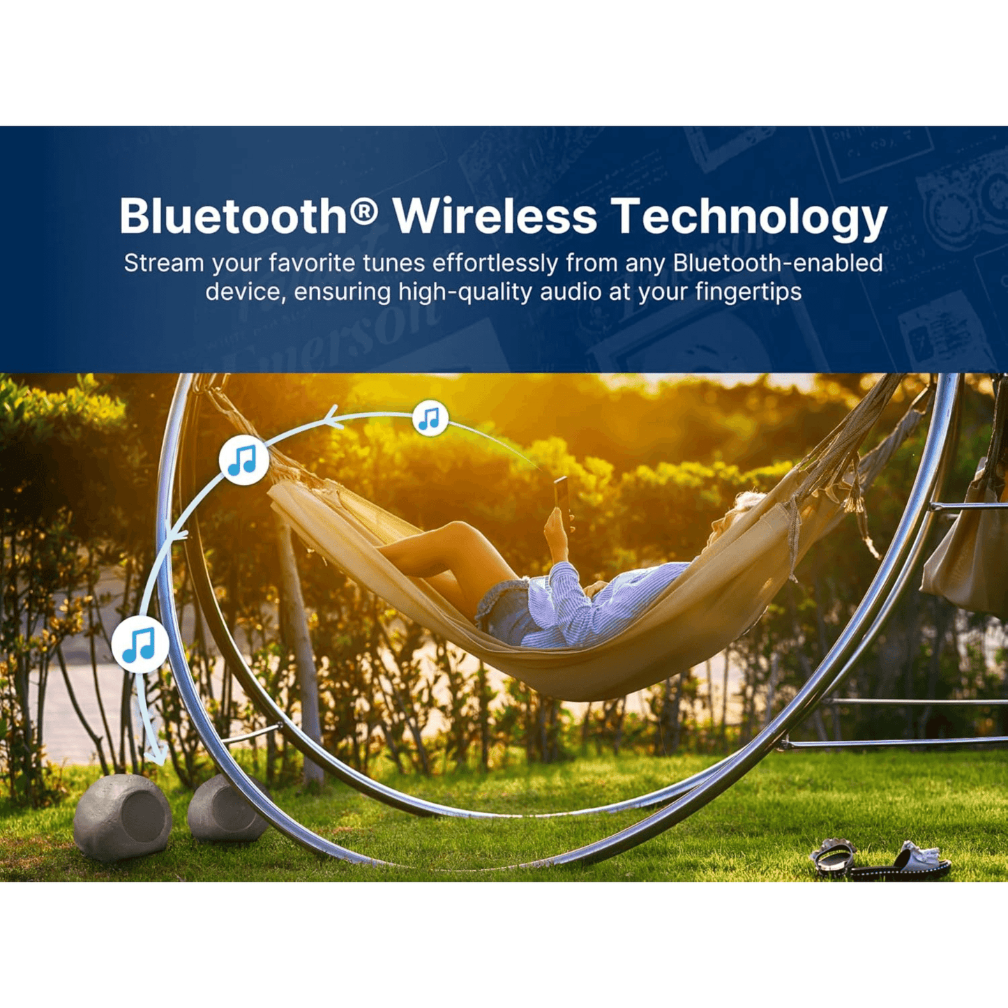 Emerson 1-Pair Mini Pebbles Duo Bluetooth Speakers with TWS