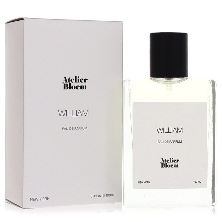Atelier Bloem William eau de parfum spray, clear bottle with black cap, 100 mL