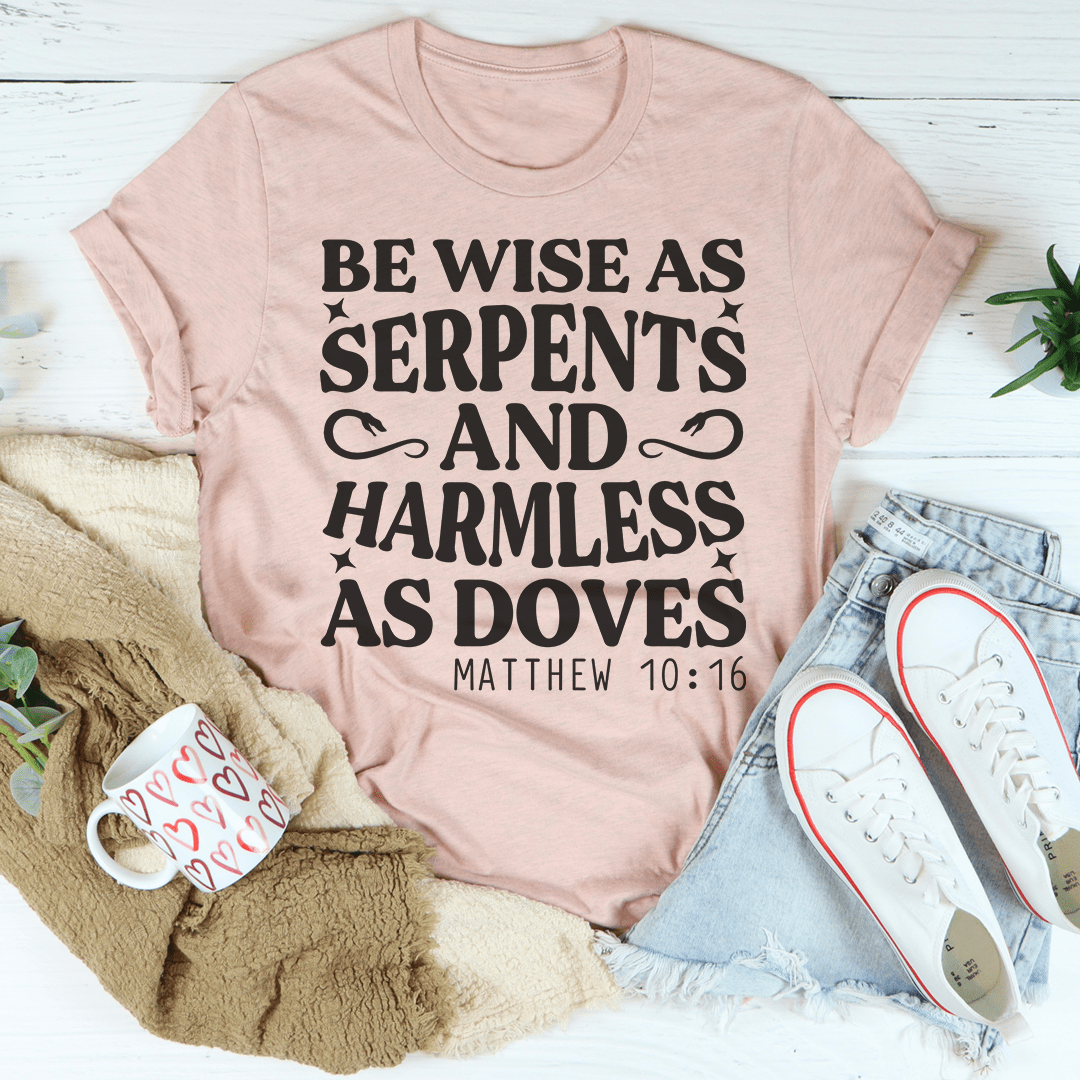 Rose mauve T-shirt with large black and gray scripture graphic, crew neck, short sleeves