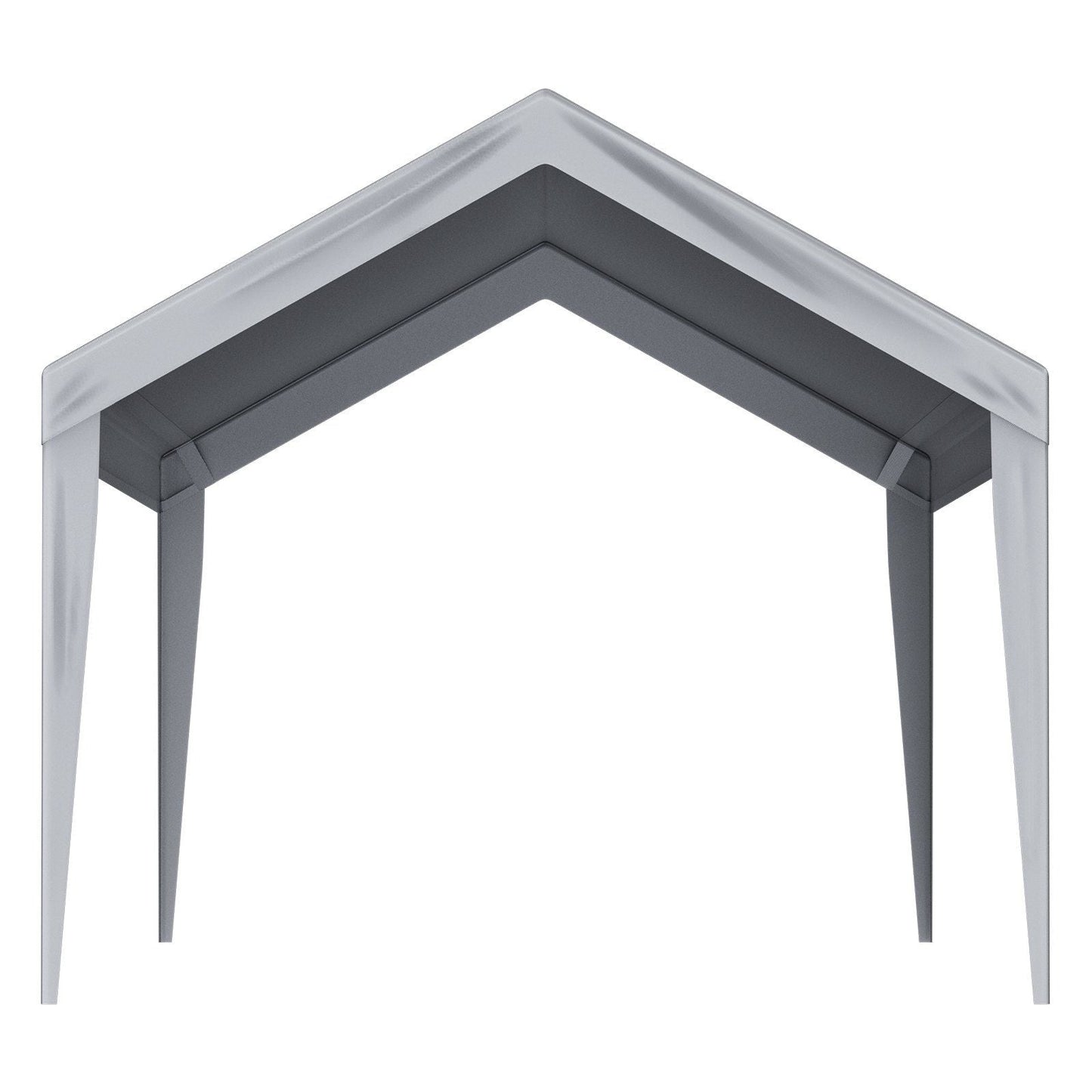 VEVOR Carport Replacement Canopy Cover 10 x 20 ft, Garage Top Tent Shelter Tarp Heavy-Duty Waterproof & UV Protected, Easy Installation with Ball Bungees,Grey (Only Top Cover, Frame Not Include)
