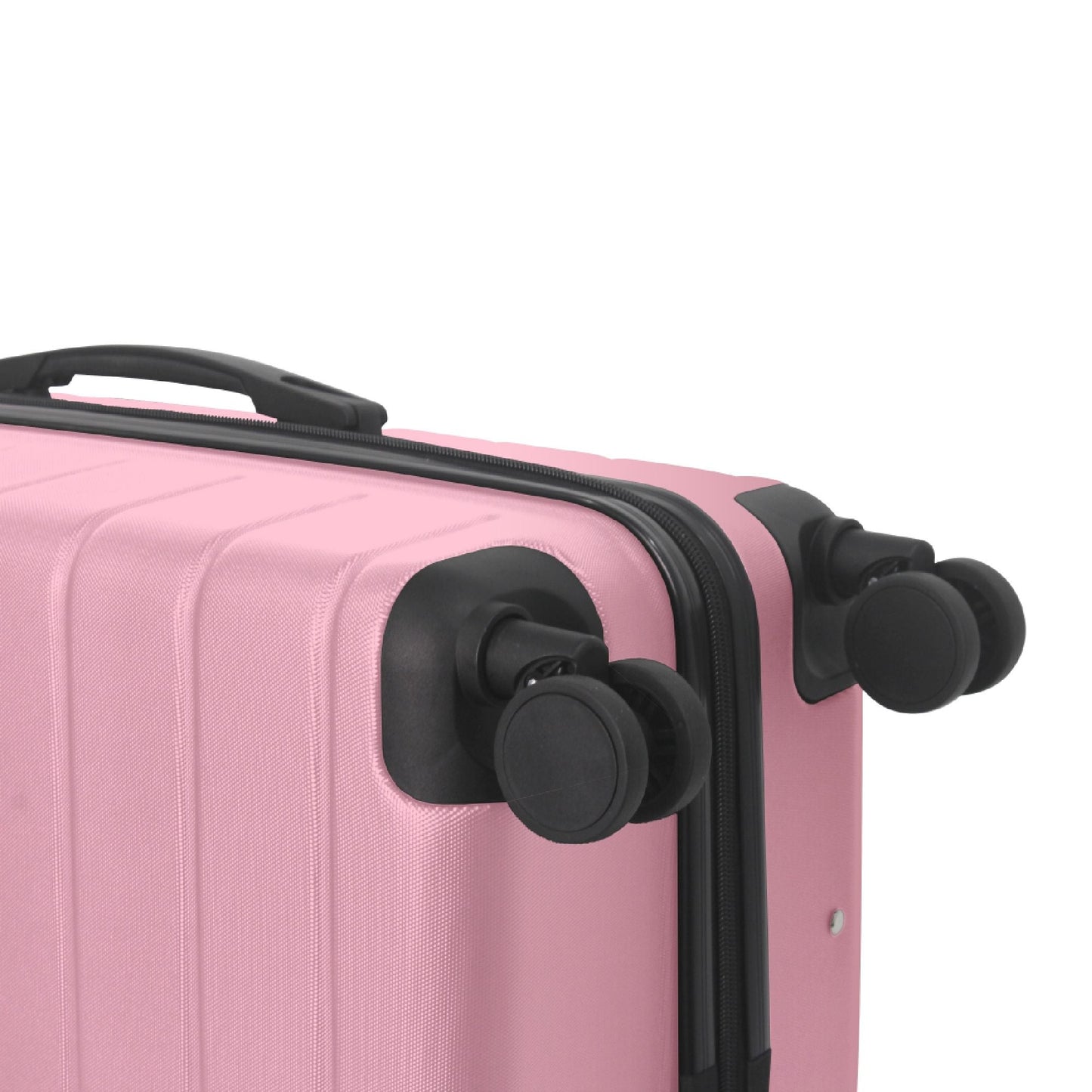 Luggage Sets ABS Hardshell 3pcs Luggage, Lightweight Durable Suitcase sets Spinner Wheels Suitcase with TSA Lock 20''24''28'' Available(Pink)