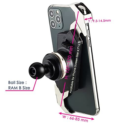 TAKEWAY phone holder with phone cradle dimensions and RAM-size ball base