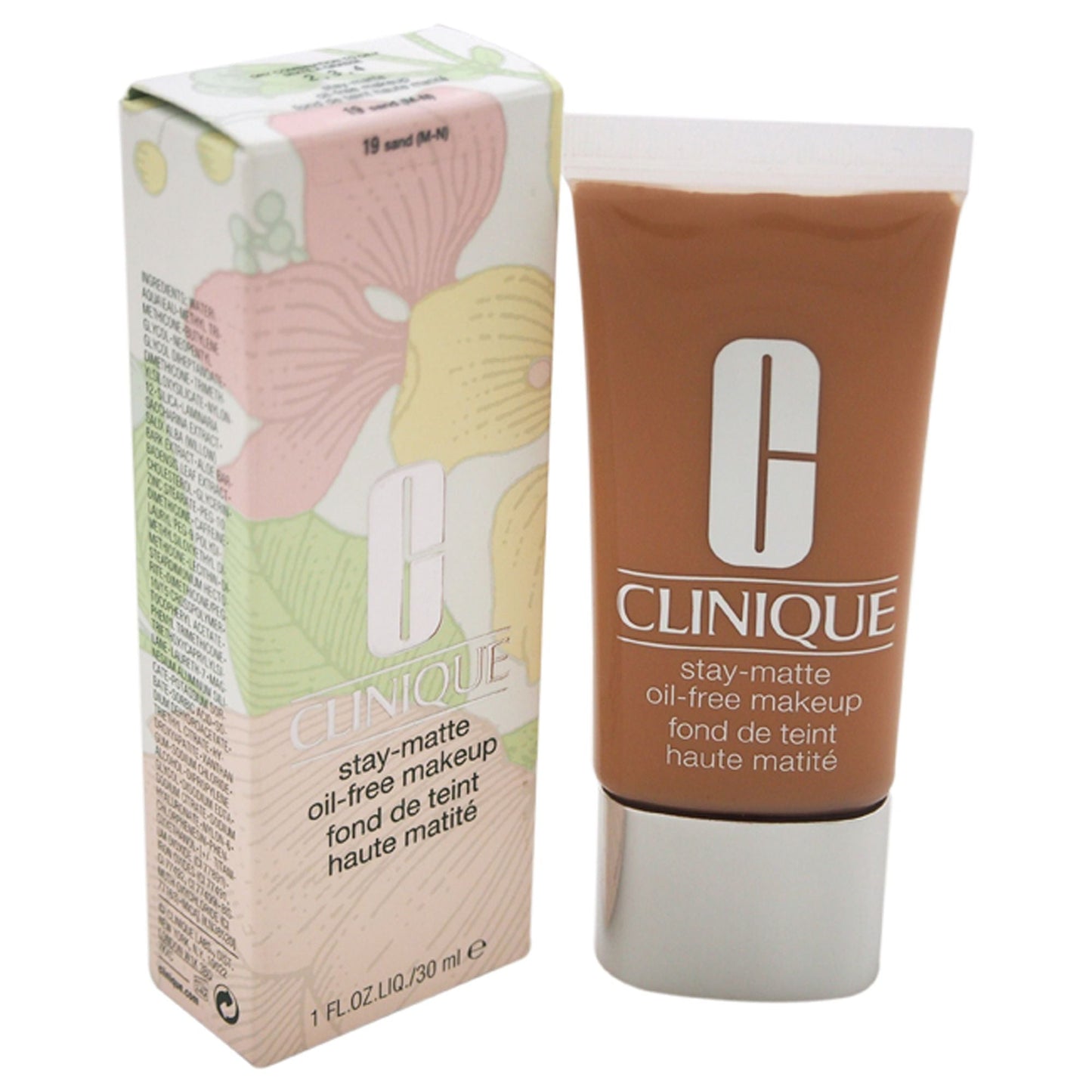 Clinique Stay-Matte 19 Sand Oil-Free Makeup for Women – Perfect for Oily Skin, 1 oz.