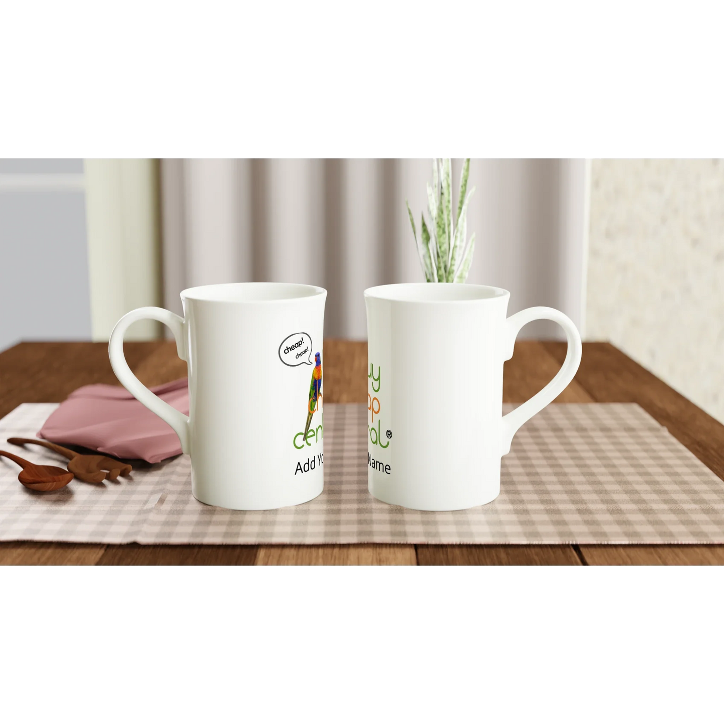White 10oz Porcelain Slim Mug