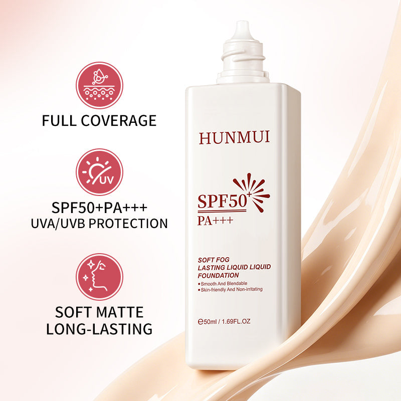 HUNMUI Soft Mist Long-Lasting Sunscreen Foundation 50ml SPF50 PA
