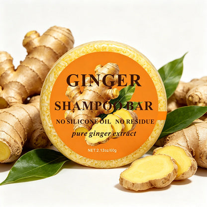 Round Label Ginger Shampoo Bar