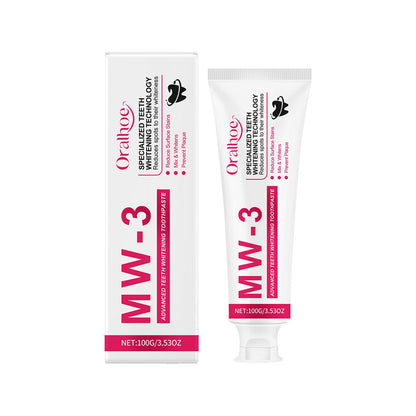 Whitening toothpaste box and tube, 100g, side-by-side