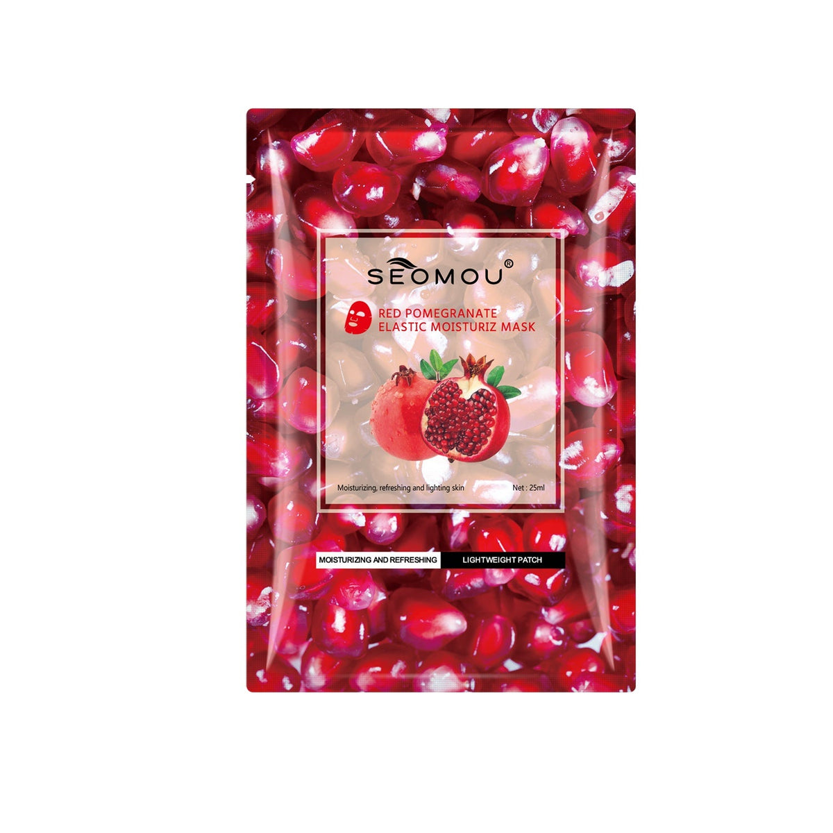 Pomegranate Elastic Moisturizing Facial Mask 10pcs