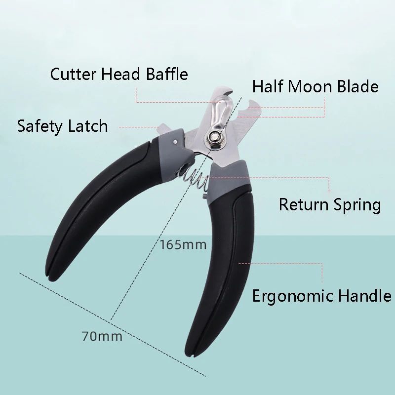 Stainless Steel Half Moon Blade Nailclippers Household Cat Claw Nail Cutters Beauty Clippers For Pets Cats Dog Supplies - Renee Lane Company