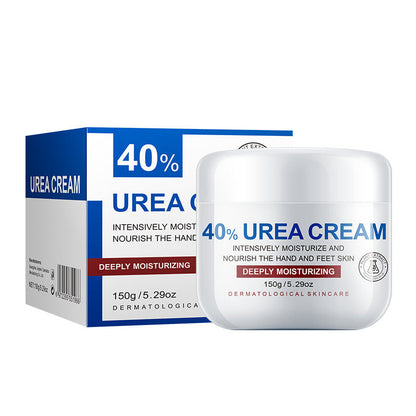 40% urea cream box and matching white jar for hand and foot moisturizing