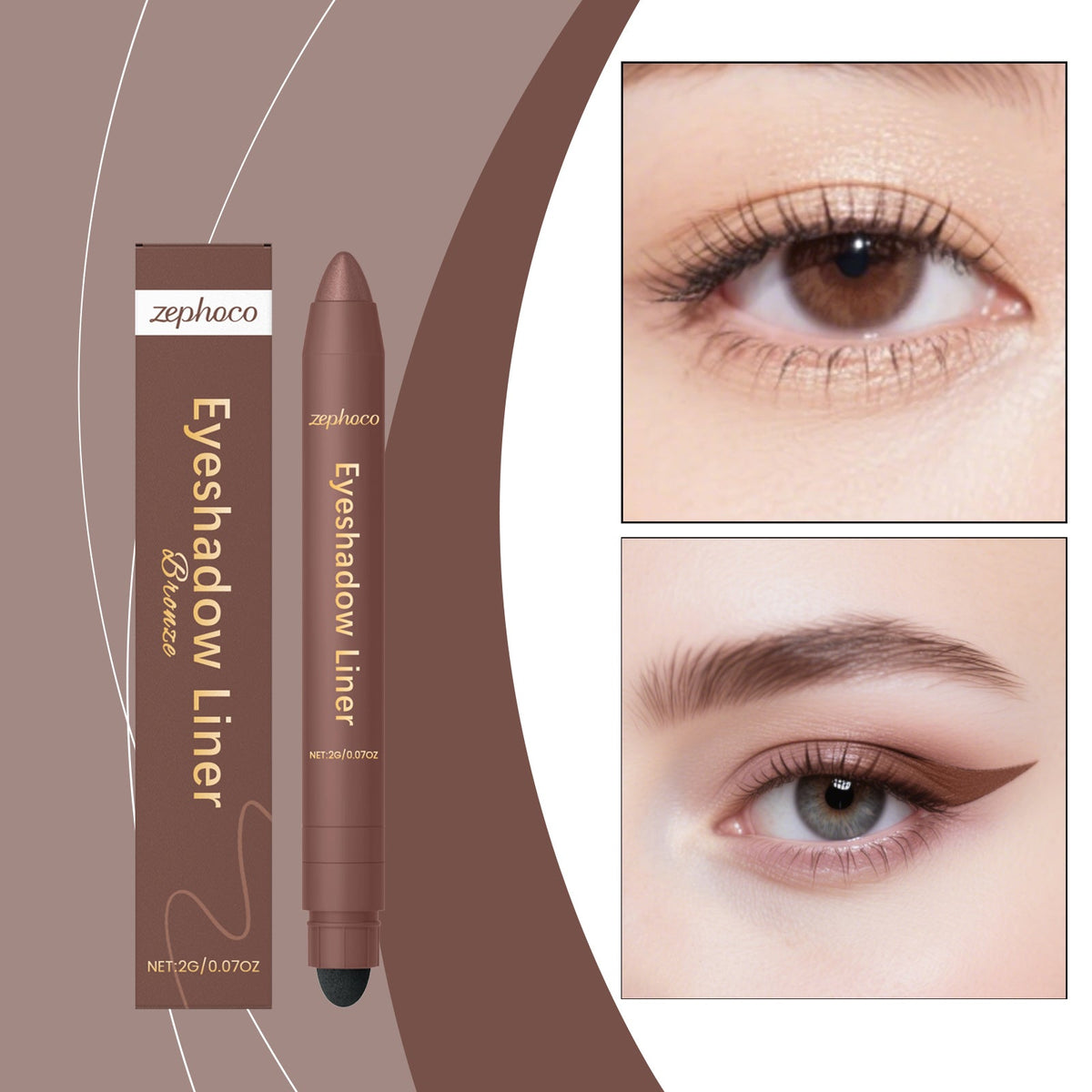 2-in-1 Eyeliner Pen Bronze