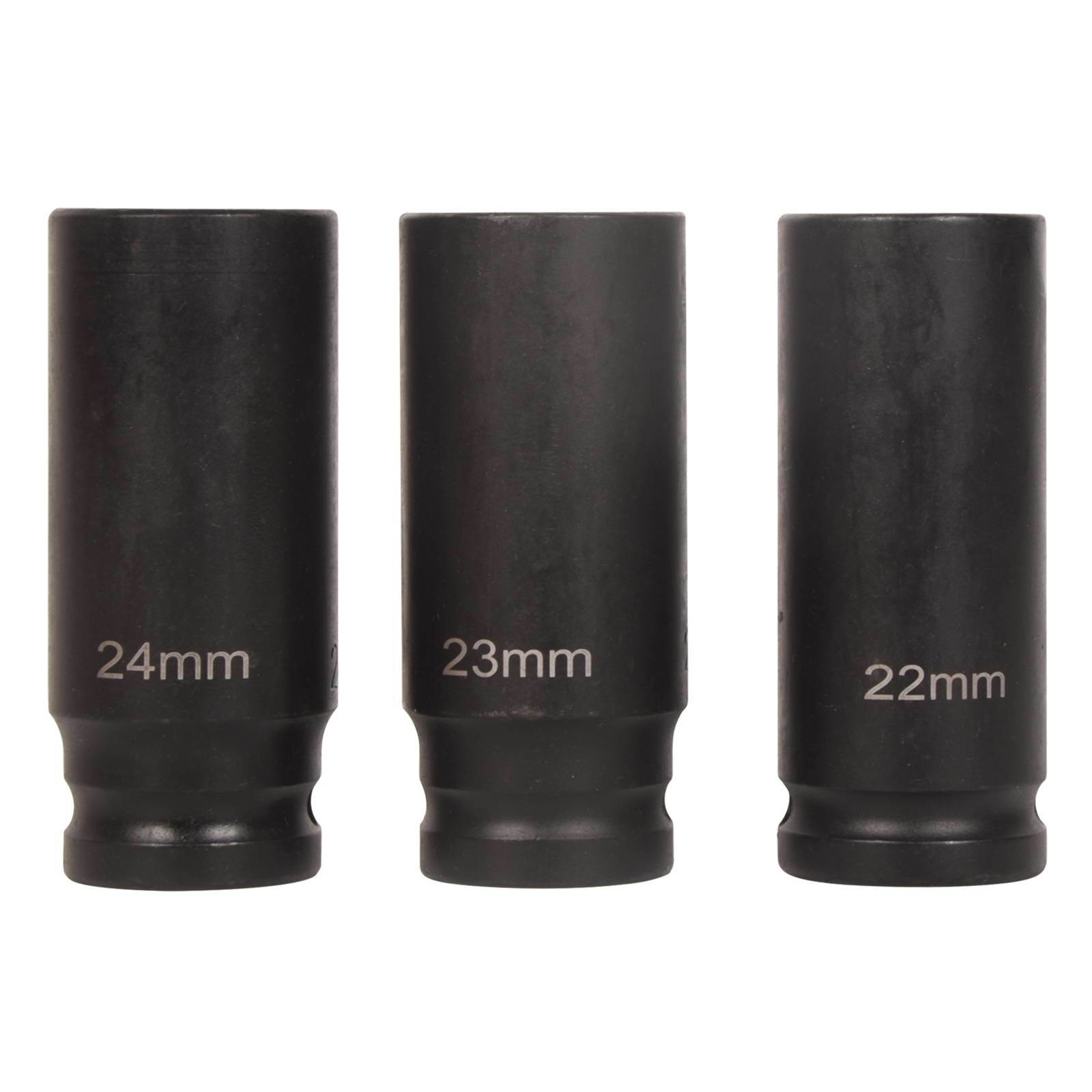 1/2" Drive Deep Impact Socket Set, 20Pcs Socket Set, 3',5',10' Extension Bars,3/8" to 1/2" Universal Joint, for use in all types of automotive or mechanical equipment - Renee Lane Company
