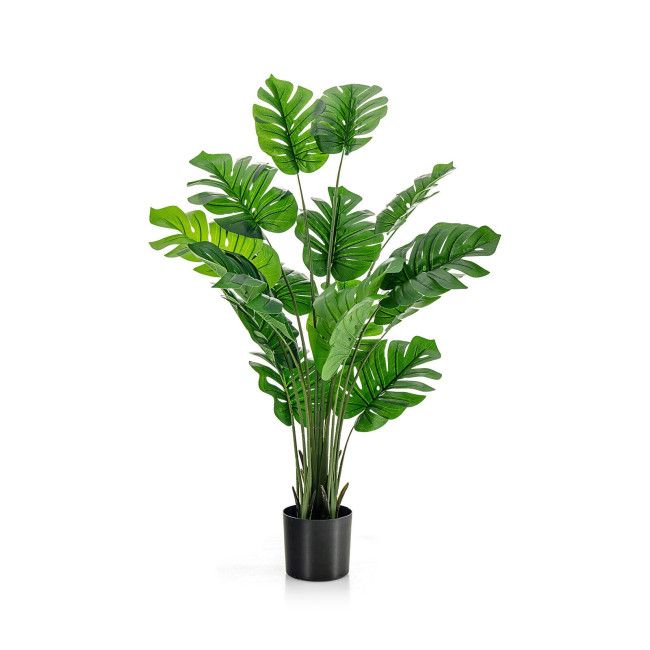 1/2pcs 5 Feet Artificial Tree Faux Monstera Deliciosa Plant for Home Indoor and Outdoor - Renee Lane Company