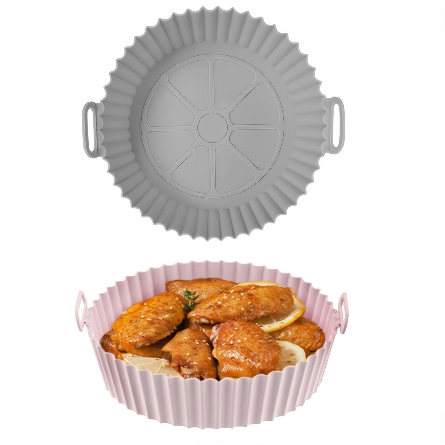 1/2pcs Air Fryer Silicone Pot; Reusable Air Fryer Liners; Silicone Air Fryer Basket; Food Safe Air Fryer Accessories - Renee Lane Company