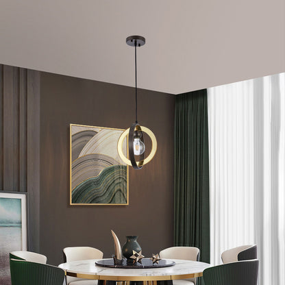 1-Light Matte Antique Bronze Chandelier(Bulb Not Included) - Renee Lane Company