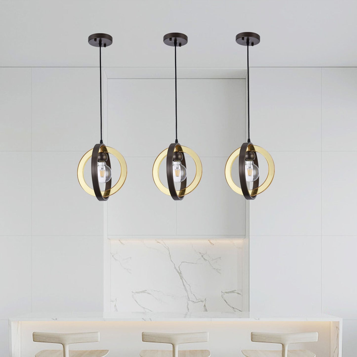 1-Light Matte Antique Bronze Chandelier(Bulb Not Included) - Renee Lane Company