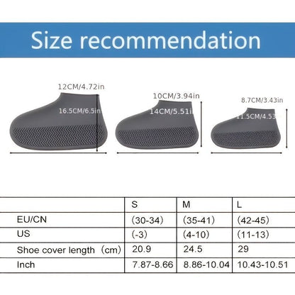 1 Pair Of Reusable Latex Waterproof Rain Shoe Covers Slip-resistant Rubber Rain Boot Covers S/M/L Shoe Accessories - Renee Lane Company