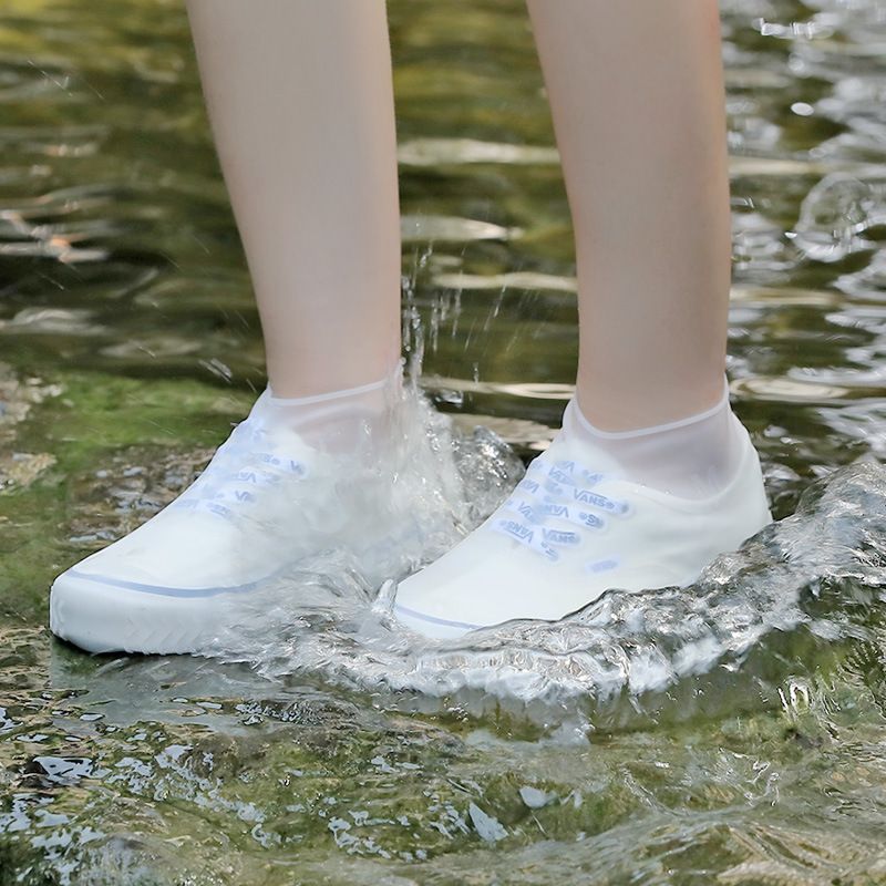 1 Pair Of Reusable Latex Waterproof Rain Shoe Covers Slip-resistant Rubber Rain Boot Covers S/M/L Shoe Accessories - Renee Lane Company