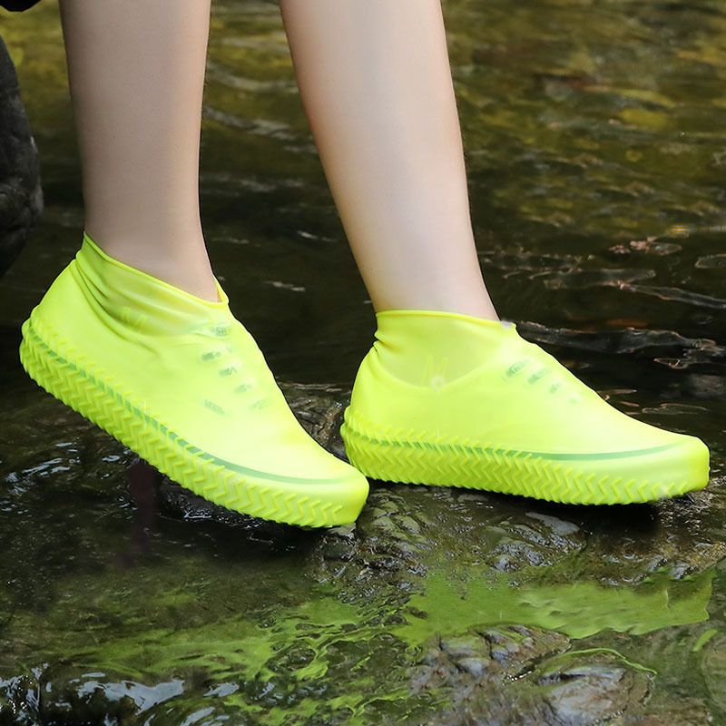 1 Pair Of Reusable Latex Waterproof Rain Shoe Covers Slip-resistant Rubber Rain Boot Covers S/M/L Shoe Accessories - Renee Lane Company
