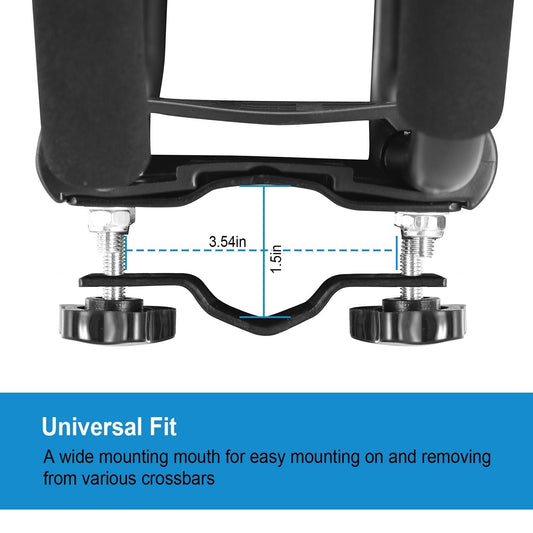 1 Pair Universal J-Bar Kayak Carrier 220LBS Load Heavy Duty Canoe Car Top Mount Carrier Roof Rack with 2Pcs Tie Down Straps - Renee Lane Company