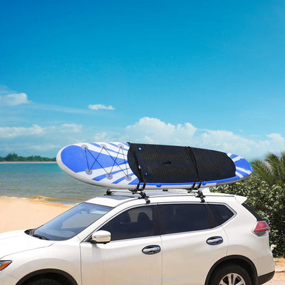 1 Pair Universal J-Bar Kayak Carrier 220LBS Load Heavy Duty Canoe Car Top Mount Carrier Roof Rack with 2Pcs Tie Down Straps - Renee Lane Company