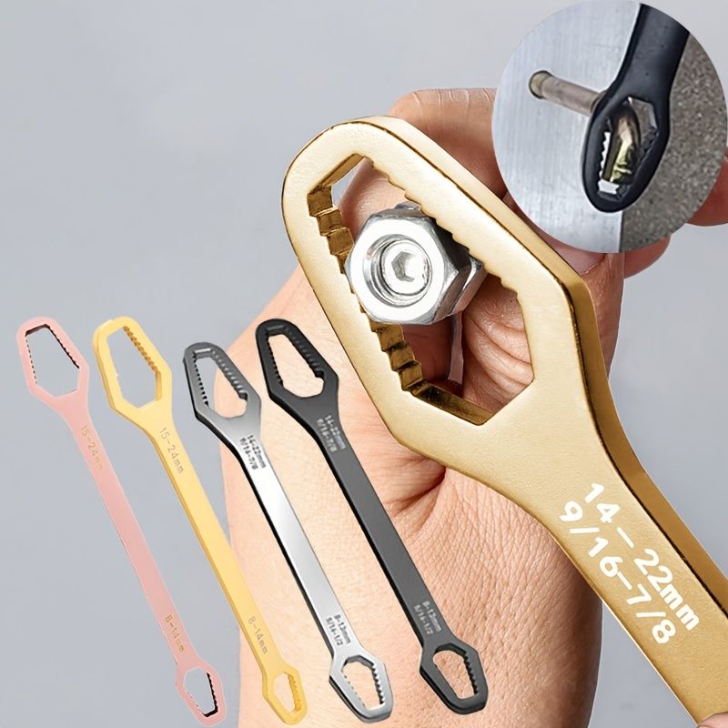 1 Pc Multifunctional Wrench, Household Tools 8-24mm Universal Torx Wrench, Self-tightening Adjustable Glasses Wrench Board, Double-head Torx Spanner - Renee Lane Company