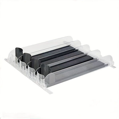 1 Set 3/4/5 Rows Soda Can Dispenser, Refrigerator Bottle Can Organizer, Self-Pushing Soda Can Dispenser Holds Up To 12 Cans, Beverage Storage For Pantry/Vending Machine - Renee Lane Company