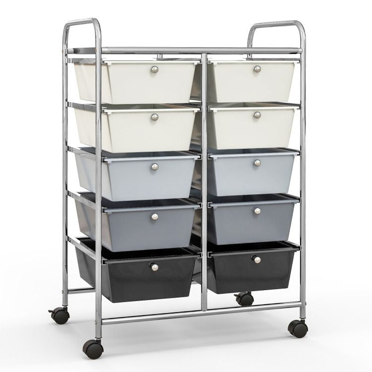10-Drawer Rolling Storage Cart - Renee Lane Company