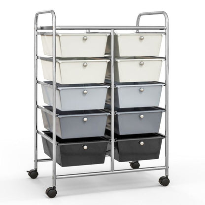 10-Drawer Rolling Storage Cart - Renee Lane Company