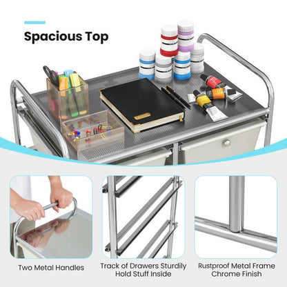 10-Drawer Rolling Storage Cart - Renee Lane Company