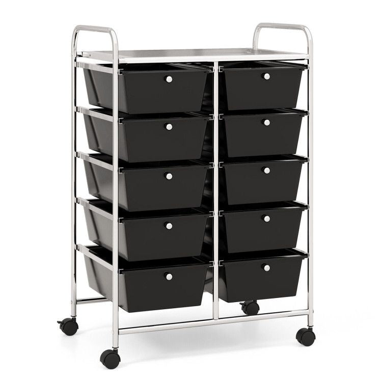 10-Drawer Rolling Storage Cart - Renee Lane Company