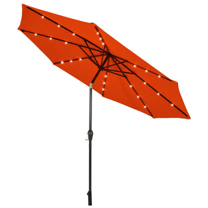 10 Feet Outdoor Patio Umbrella with Bright Solar LED Lights - Renee Lane Company
