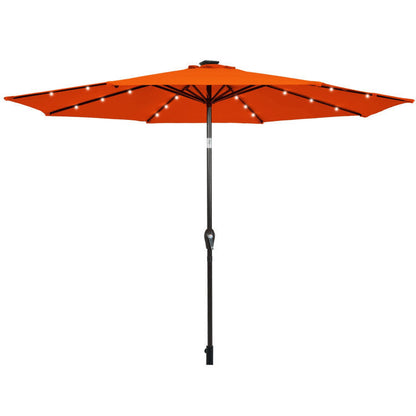 10 Feet Outdoor Patio Umbrella with Bright Solar LED Lights - Renee Lane Company