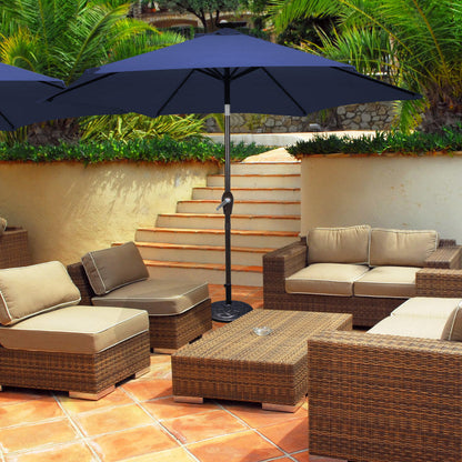 10 Feet Outdoor Patio Umbrella with Bright Solar LED Lights - Renee Lane Company