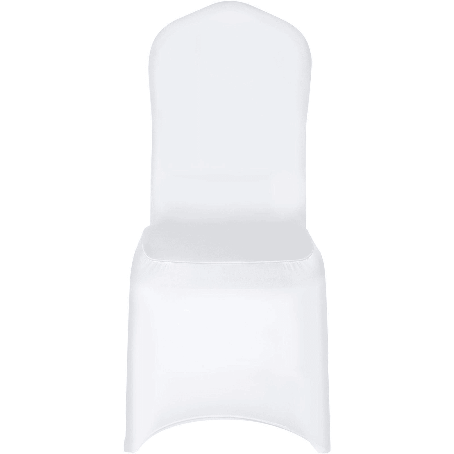 100PCS White Chair Covers Stretch Spandex Folding for Wedding Party Dining - Renee Lane Company