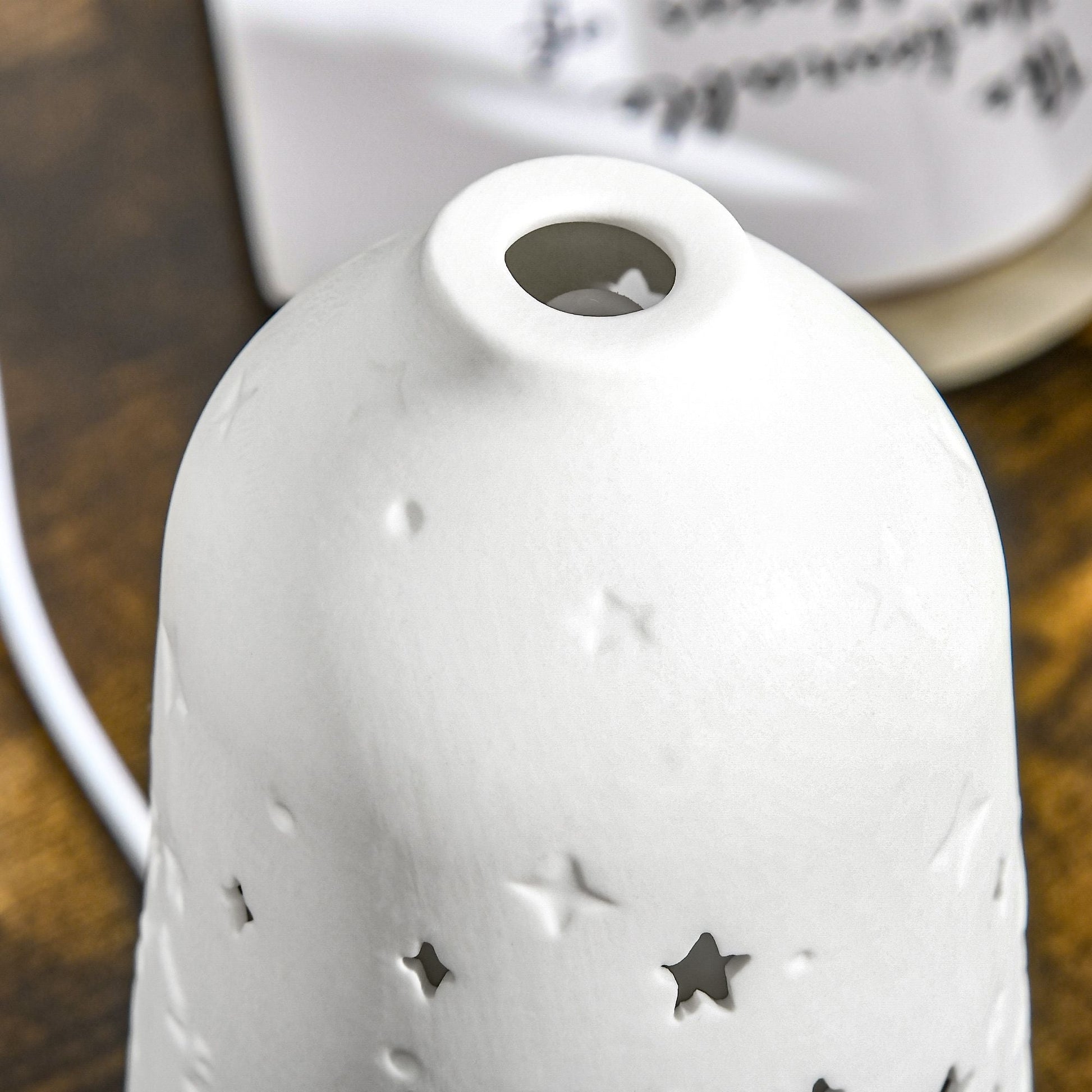 100ml Ultrasonic Aromatherapy Diffuser, Essential Oils Humidifier with Ceramic Cover, 7 Colors LED Lights, Timer, Waterless Auto-off for Home and Office, White - Renee Lane Company