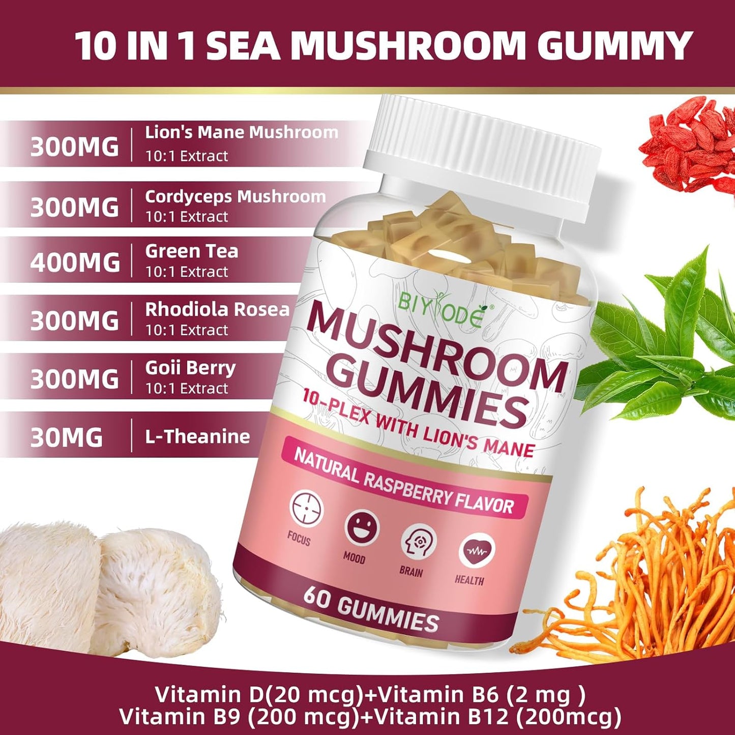 10X Mushroom Gummies - Renee Lane Company
