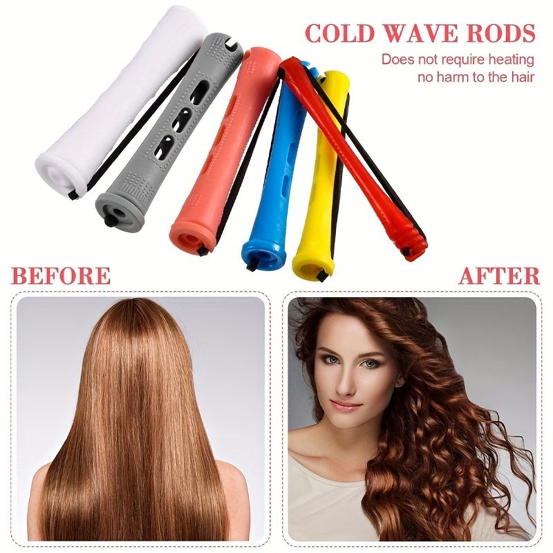 10pcs Professional Hair Perm Rods with Comb and Elastic Rubber Bands - Short Curlers for Perfect Hair Styling and Hairdressing - Renee Lane Company