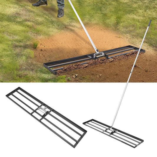 10x48in Lawn Leveling Rake Heavy Duty 83.9in Adjustable Handle for Yard & Garden - Renee Lane Company