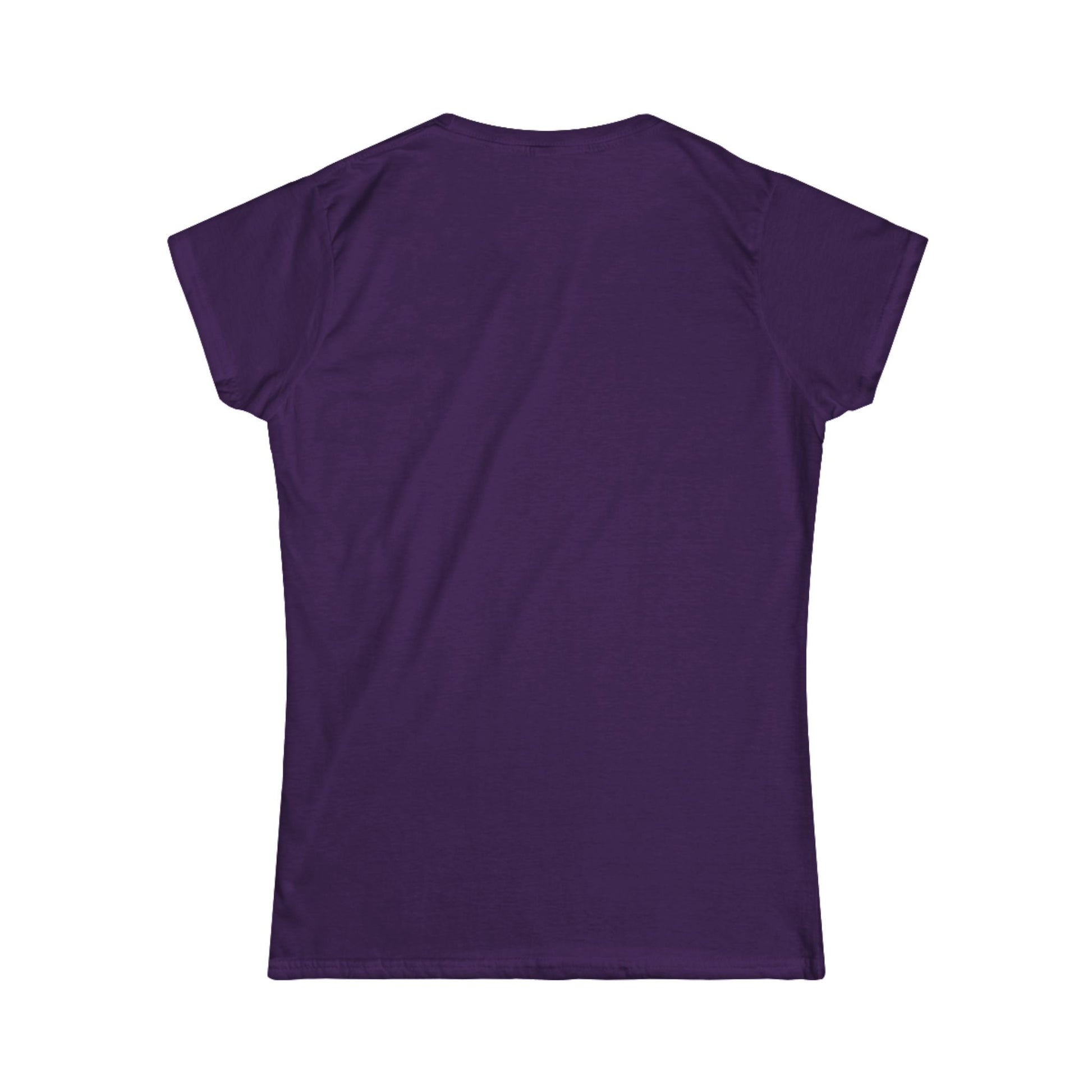 Purple crew-neck T-shirt with short sleeves