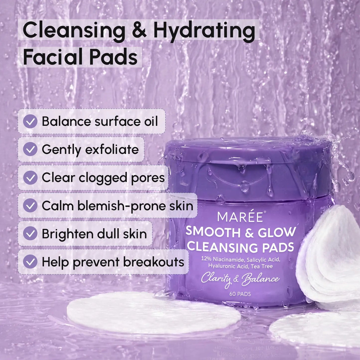 12% Niacinamide Smooth & Glow Pads - Renee Lane Company