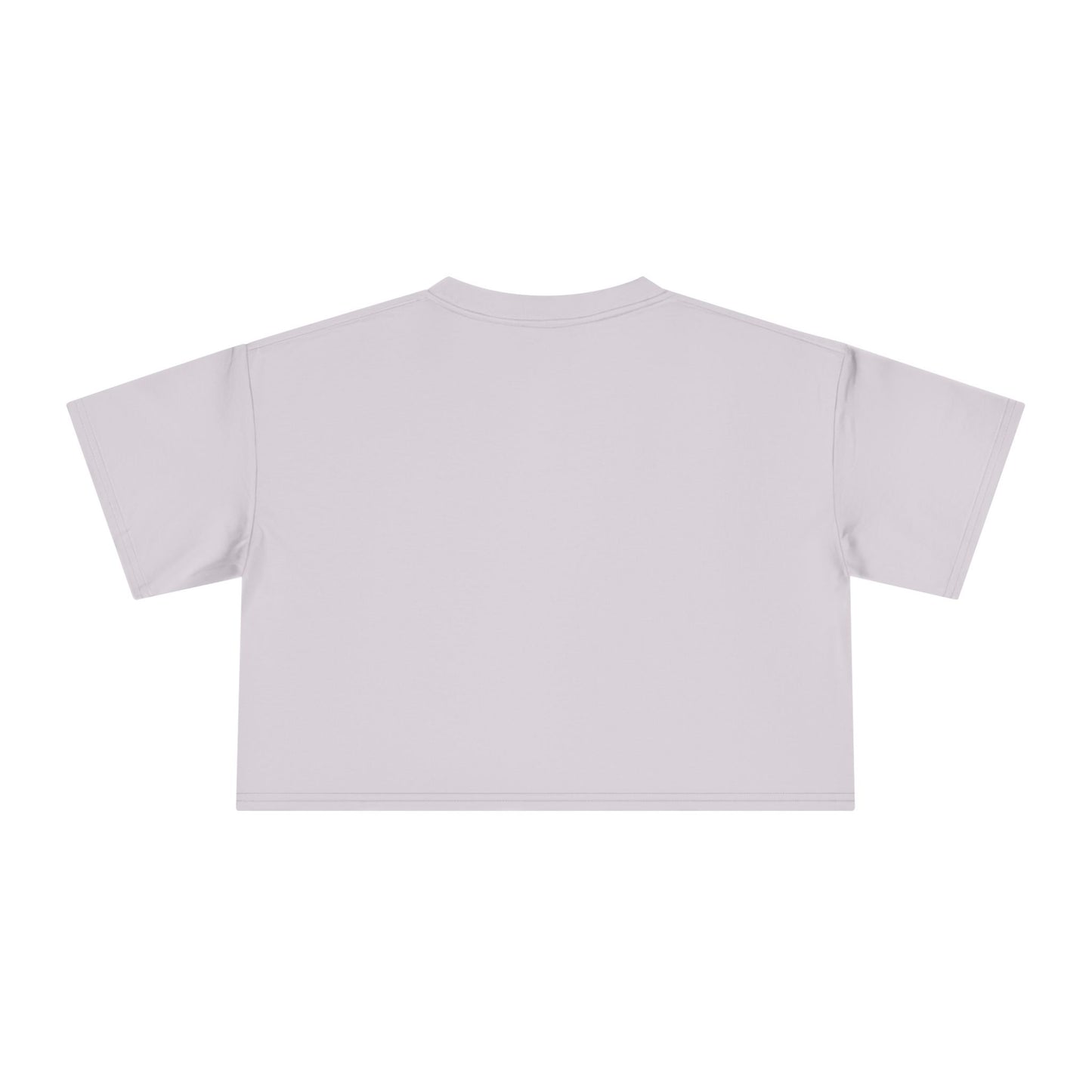Crop top graphic tee, light lavender solid back